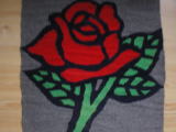 北欧の織　bildvav 絵織　薔薇の花